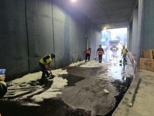 Equipos municipales desplegados ante fuerte lluvia